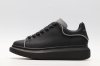 Alexander McQueen Leather Platform Sneakers-Black