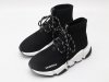 Balenciaga Lace-up Knit Sock Black