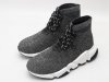 Balenciaga Lace-up Knit Sock Gray