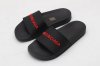 Balenciaga Rubber Slides Black Fluo Red