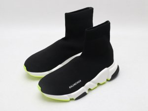 Balenciaga Speed Trainer Clear Sole - White Yellow Fluo