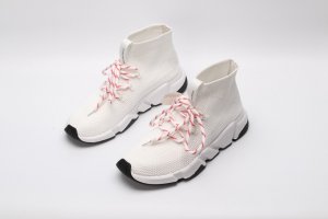Balenciaga Wmns Speed Trainer Mid Lace Up White