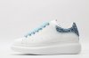 ALEXANDER MCQUEEN White & Blue Tiny Dancer Oversized Sneakers